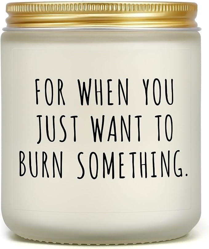 Relaxation Gifts for Women Men, Funny Calm Down Gifts for Friend Coworker Boss Mom Sister Work Bestie, Relaxing Gift for Birthday Christmas Retirement Graduation, Calming Lavender Scented Candle