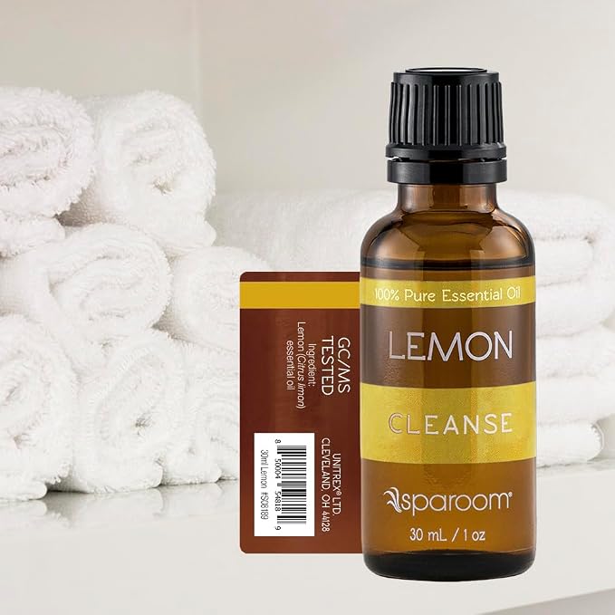 SpaRoom Aromatherapy 100% Pure Undiluted Essential Oil, Cleanse Lemon, 30 mL