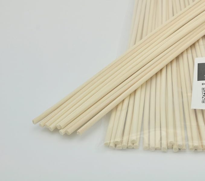 100 Pieces Natural Rattan Reed Diffuser Replacement Sticks (9.5" x 3mm)