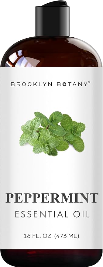 Brooklyn Botany Peppermint Essential Oil - Huge 16 Fl Oz - for Candle Making, Soap Making, Diffusers, and Aromatherapy