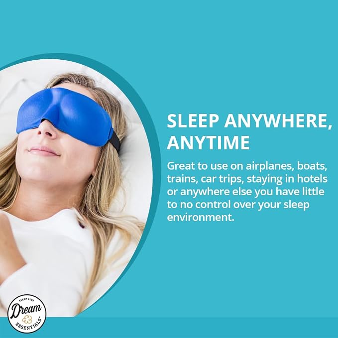 Wild Essentials Sweet Dreams Contoured Sleep Mask Kit with Travel Pouch and Earplugs Set ~ Red
