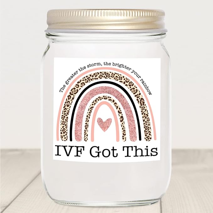 You Nique Designs Fertility Candle, 7 Ounces, IVF Candles for Women, Infertility Gifts, Encouragement for Women, White All Natural Soy Vegan Aromatherapy Candles (Lavender & Vanilla)