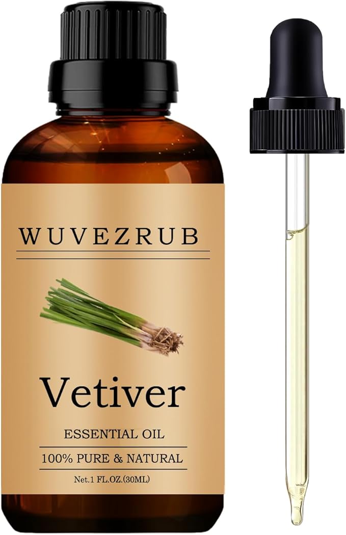 Vetiver Essential Oils, 30ML Pure and Natural Essential Oil for Aromatherapy Diffuser - Vetiver /1 Fl Oz