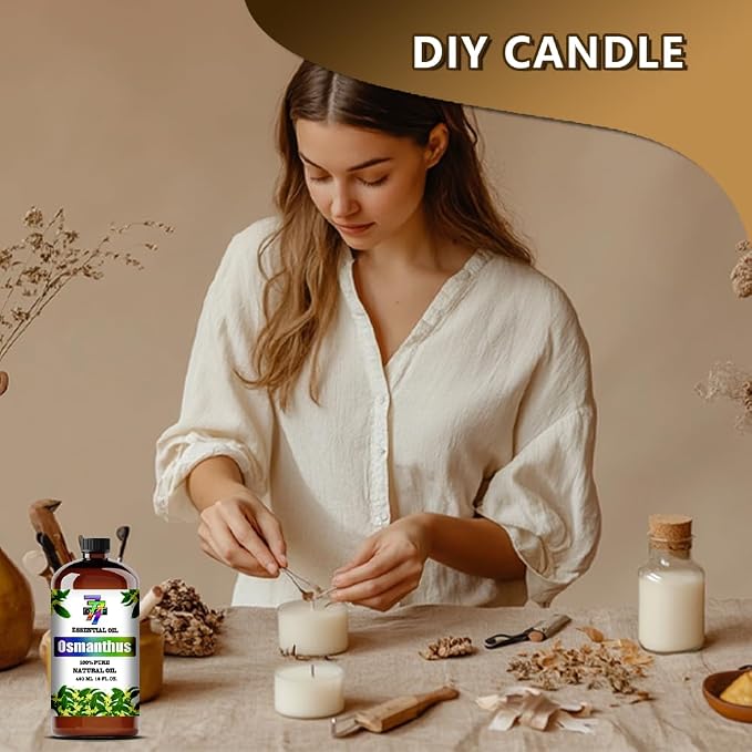 Osmanthus Essential Oil, Osmanthus Oils, for Diffuser, Home, Bedroom, Yoga, Office, Humidifier, DIY Candle Making, Soap, Gift, Essential Oil, GV77ZF Osmanthus Fragrance Oil - 16 fl oz (480 ml)