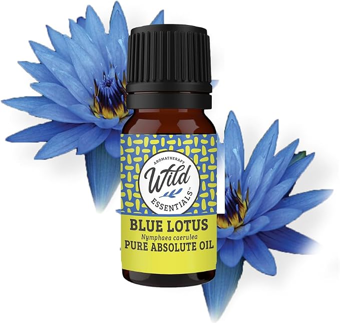 Wild Essentials Blue Lotus Absolute 100% Pure Essential Oil - 10ml, Premium Grade, Made and Bottled in The USA, Calming