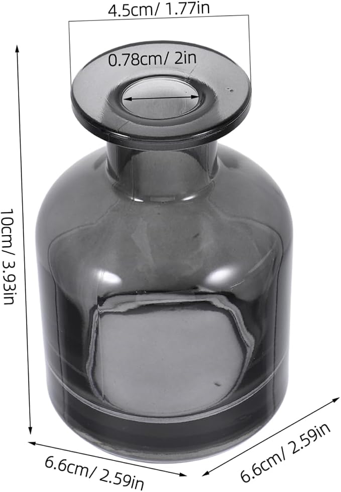 Generic 2pcs Refillable Glass Diffuser Bottles Modern Cylindrical Aroma Containers for Home and Office Decor Even Scent Distribution Easy to Clean Compact Design