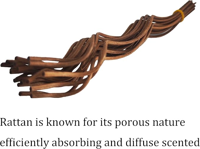 20PCS 11 inch Wavy Reed Diffuser Sticks, Rattan Fragrance Refill Sticks for Home and Office Aromatherapy (Dark Brown)