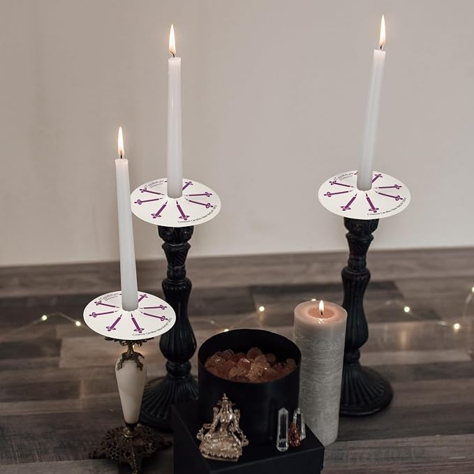 YOROXRG 200 pcs Church Candles with Drip Protectors for Devotional Candlelight Vigil Service, Unscented White 5" H X 1/2" D, No Smoke, Shabbat, Praye