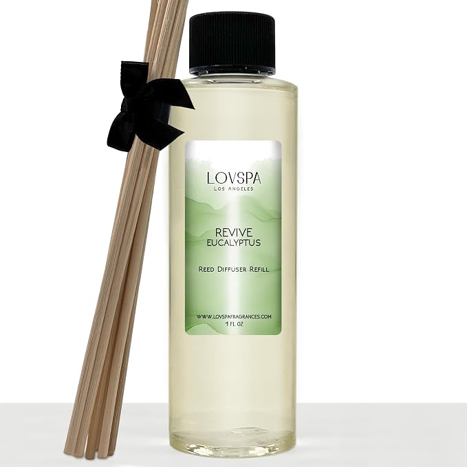 Revive Eucalyptus Diffuser Oil - Luxury Essential Oils for Diffuser Refill & Air Freshener Room Spray - Long-Lasting & Natural Home Fragrance, Scented Oil for Diffusers, USA Made, 4oz