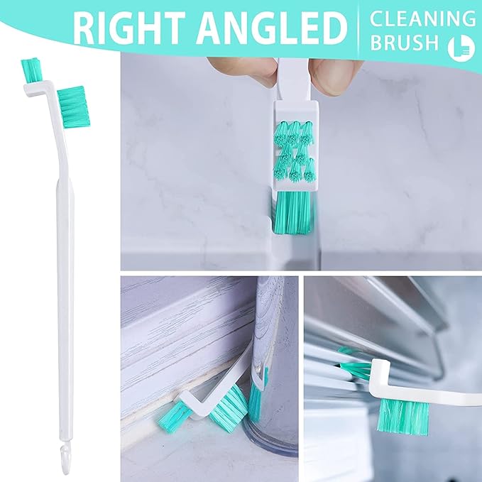Small Cleaning Brushes Set, 4 pcs Crevice Household Cleaning Tool for Window Track Groove Sliding Door Bottle Gaps Humidifier Baseboard, Tiny Detail Scrub Cleaner Tool Gadget Kitchen Bathroom Set