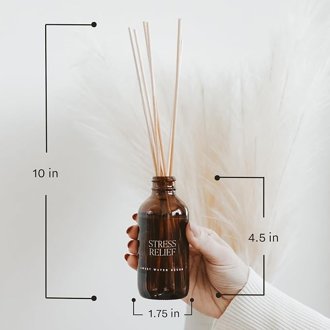 Sweet Water Decor Salt and Sea Reed Diffuser Set for Home - Sea Salt, Citrus, Musk, Amber Scented Reed Diffusers for Summer - Air Freshsner Lasts 4+ Months, Made in the USA