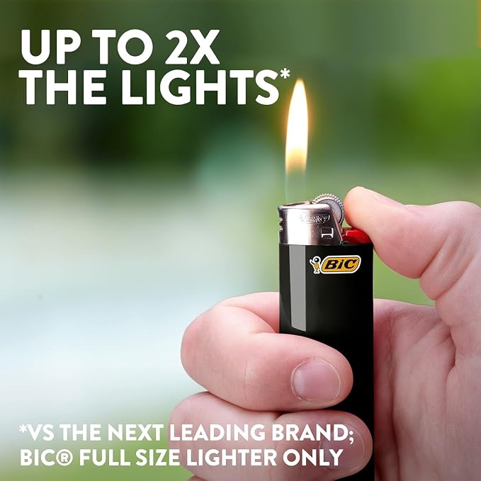 BIC Maxi Pocket Lighters, Safe and Reliable Cool Lighters, Psychedelic Patterns Collection, 8-Pack