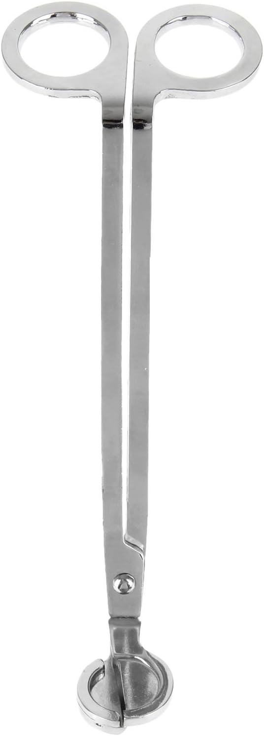 MUXSAM Candle Wick Trimmer, Candle Wick Cutter, Candle Scissors Cutter, 1-Pack Stainless Steel Wick Clipper Scissor Candle Tool for Trim Wick to Burn, Reduces Soot (Silver)