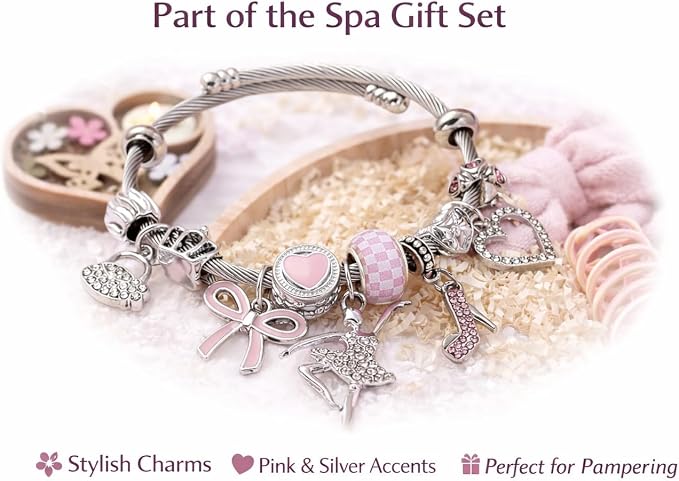 Ultimate 25‑Piece Spa Gift Set for Women – Luxury Self Care Bath Kit with Charm Bracelet, Relaxation Accessories & Premium Magnetic Gift Box – Perfect Birthday, Mother’s Day & Thank‑You Gift