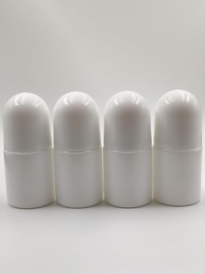4Packs 30mL/50mL Empty Roll-on Bottle Plastic with Removable Cap for Easy Refills for Homemade Deodorants Essential Oil Blends (30mL)