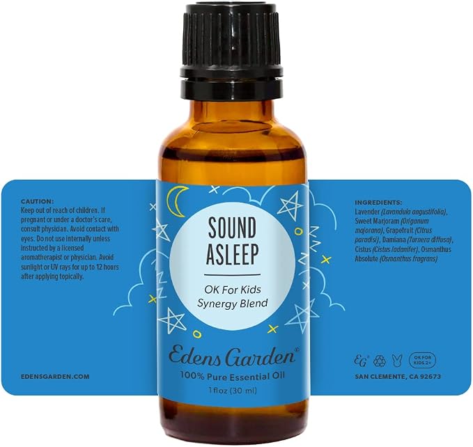 Edens Garden Sound Asleep Essential Oil Blend- 100% Pure Premium Grade, Undiluted, Natural, Therapeutic, Aromatherapy, The Best for Candle, Humidifiers, Kid Safe 30 ml (1 fl oz)