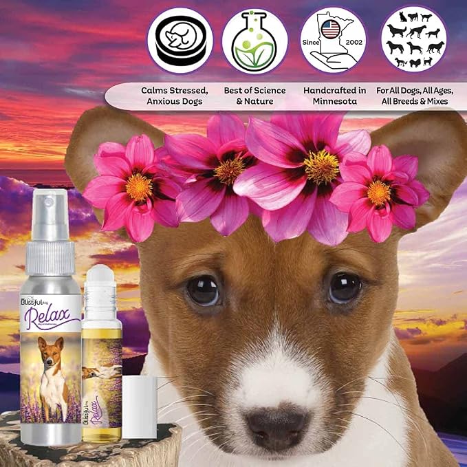 The Blissful Dog All Natural Basenji Relax Dog Aromatherapy Spray