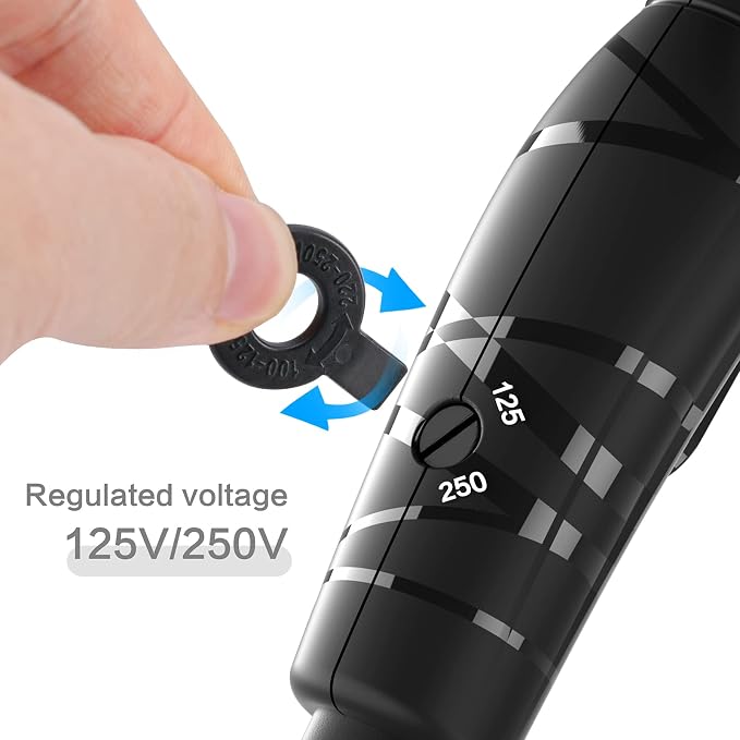 Dan Technology Lightweight Travel Hair Dryer,Portable Mini BlowDryer with Concentrator&Diffuser, with Nozzle Attachment Ceramic,
