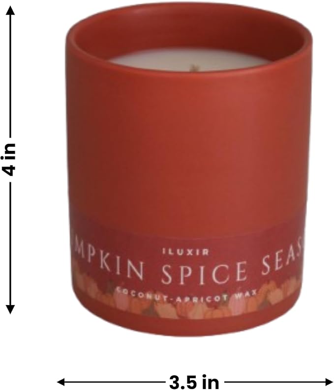 Pumpkin Spice Season Luxury Candle – Cinnamon Spiced Vanilla with Clove, Nutmeg & Buttercream – Handcrafted Vegan Coconut Wax, Phthalate-Free, Cruelty-Free – Cozy Fall Decor Tin Candle (13 oz.)