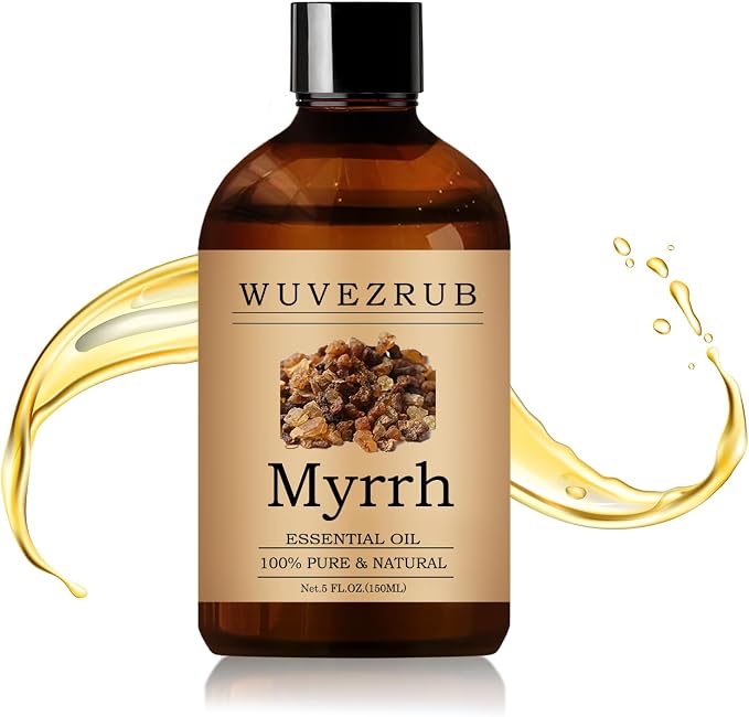 Myrrh Essential Oil– Huge 5 Fl Oz, 100% Pure and Natural Essential Oils for Diffuser, Aromatherapy, Soap and Candle Making, Premium Grade Myrrh Oil-150ML