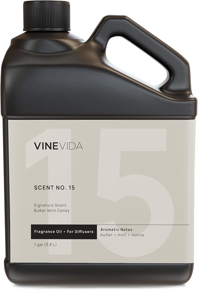 VINEVIDA [128 Fl Oz] Butter Mint Candy Fragrance Oil for Cold Air Diffusers, Essential Oils for Diffuser Oil Refill & Air Freshener Room Spray