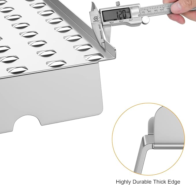 AJinTeby Drip Tray Heat Baffle Replacement for Camp Chef 24 Series Pellet Grills, PG24SG-4, SmokePro SG 24, STX 24, Heavy Duty Steel Drip Pan Fits Traeger Pro 20 22 575 Series