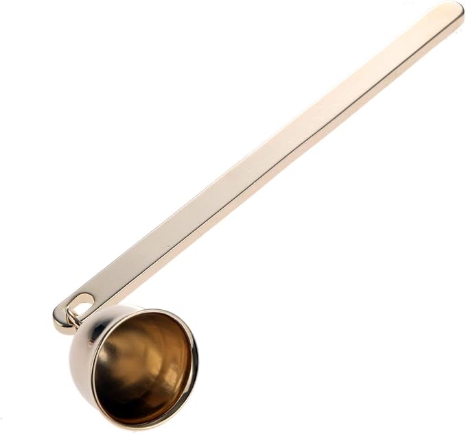 MUXSAM 1-Pack Candle Extinguisher Snuffer, Bell-Shaped Candle Candlesnuffers Stainless Steel Wick Flame Snuffer Candle Accessory Tools Gift for Candle Lovers(Gold)