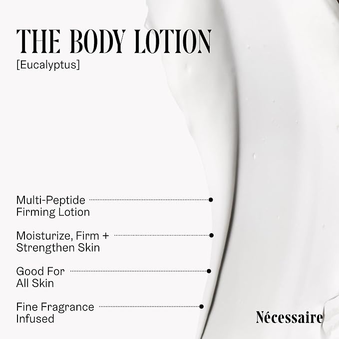 Nécessaire Body Essentials - Skin Care Gift Set For Women + Men - Travel-Size Body Wash, Body Lotion + Deodorant | Dermatologist-Tested. Hypoallergenic | Vegan | Aluminum-Free Deodorant (Eucalyptus)