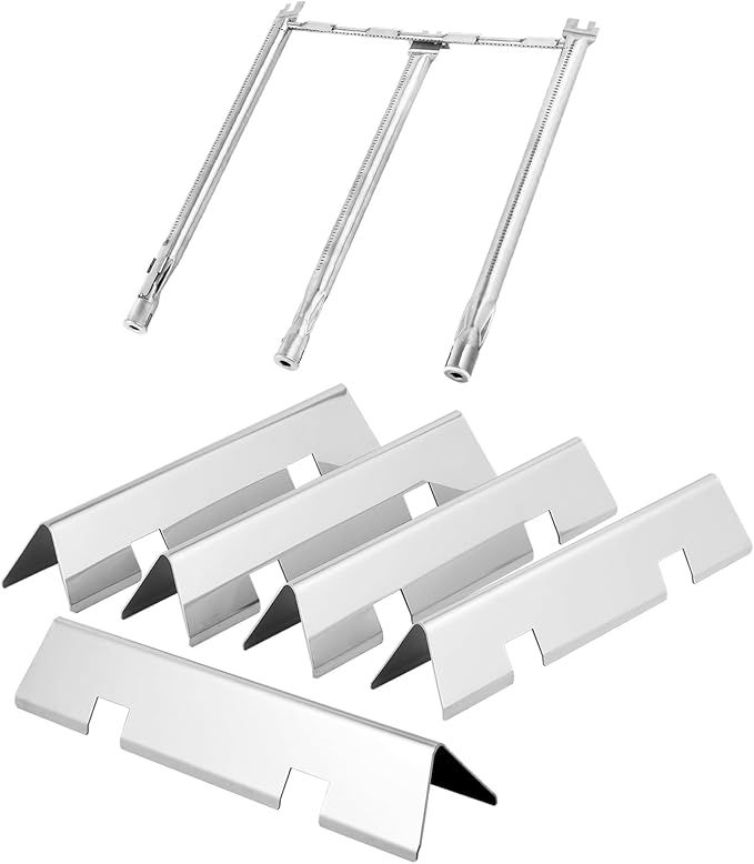 Spirit II E310 Parts 7636 Flavorizer Bars Burners for Weber Spirit Grill Parts Spirit 2 Replacement Parts GS4 Series 300 E-310 S-310 E-320 S-320 E-330 S-330 ii E-310 ii 330 Flavor Bars Burner Covers