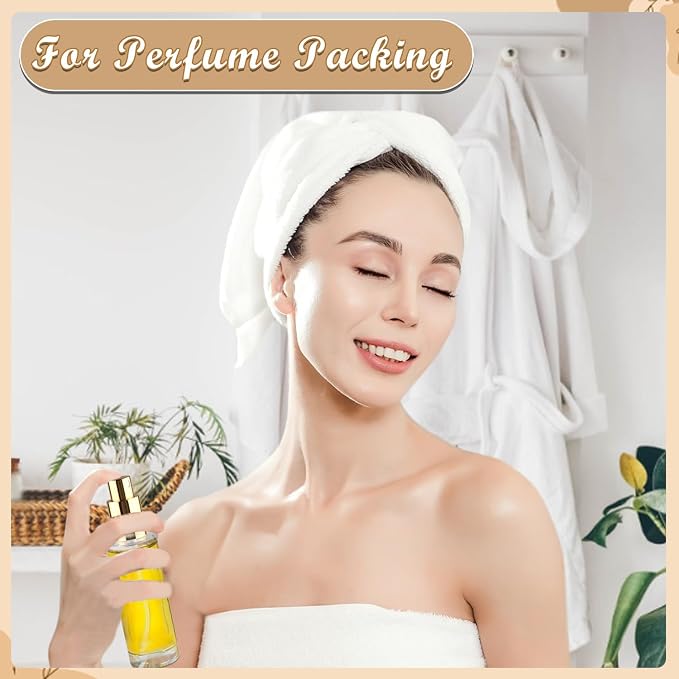 6 Pcs 30ml/1oz Glass Spray Bottle Refillable Perfume Bottles with Atomizer & Golden Lid for Perfume Cleaning Products Essential Oils