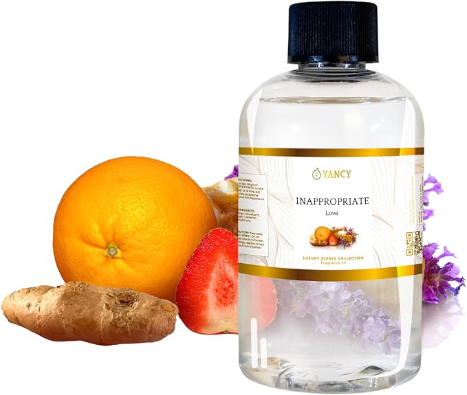 YANCY Inappropriate Luxury Collection Fragrance Oil (4 oz), Exotic Wood and Spice Aroma, Captivating Scent for Diffusers, Oil Burners & Aroma Lamps, Adds Bold Elegance to Social Spaces
