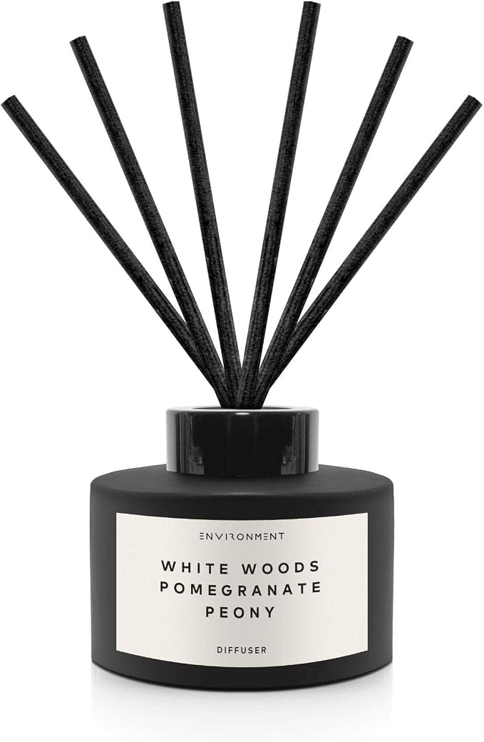 ENVIRONMENT Inspired by 5-Star Resort ARH Reed Diffuser, 200ml Luxury Scented Aromatherapy (White Woods | Pomegranate | Peony) Reed Diffusers for Home, Diffusing Oil Fragrance, Home Fragrance Products