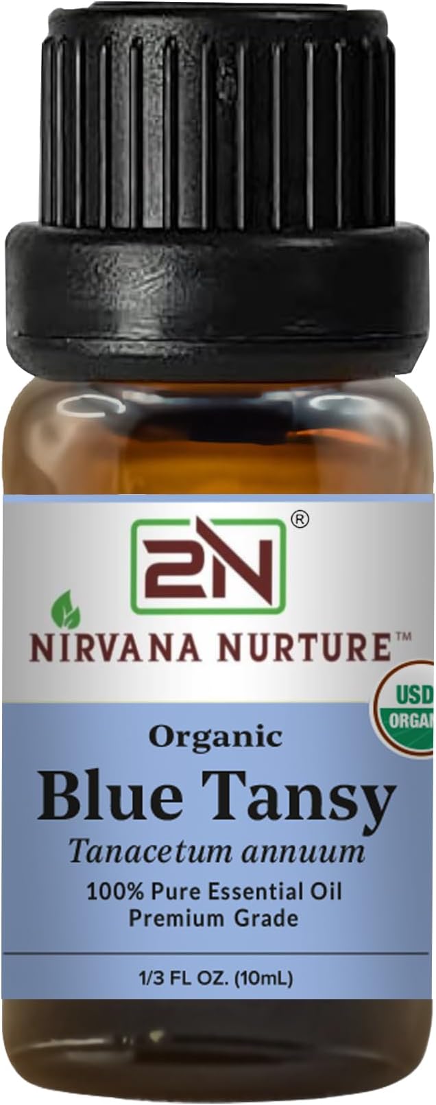 Blue Tansy Essential Oil, USDA Certified Organic, 100% Pure Undiluted, Aromatherapy Oil for Diffuser, Hair & Skin Care