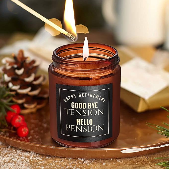 Retirement Gifts - Funny Retiring Candles - Best 2026 Retired Gifts for Men, Friends, Coworker, Teacher - Spa Relaxing Candles for Women Stress Relief - Tropical Coconut Summer Soy Candle