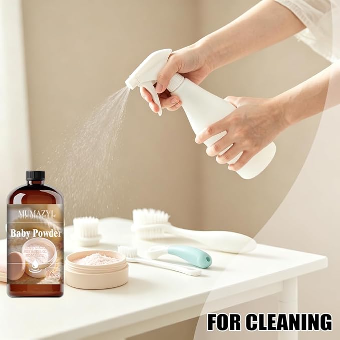 Baby Powder Fragrance Oil, Baby Powder Oil 16 Fl Oz 480ML for Diffuser Humidifier Yoga Cleaning DIY Candle Soap Making MUMAZYL Essential Oils