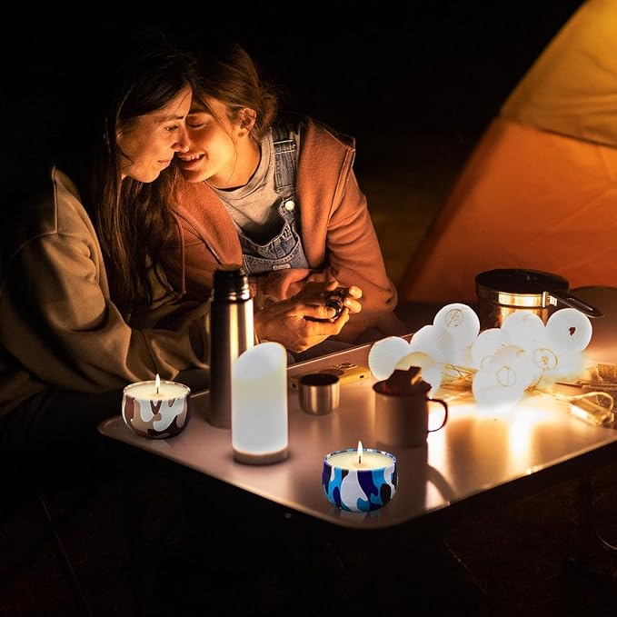 3 Pack Strong Small Citronella Candles Outdoor, 2.5oz, Green, 24 Hours, Repelling Scented Candles 100% Soy, for Patio Decor, Camping Accessories, Outside Table Decor, Baby Shower Prizes