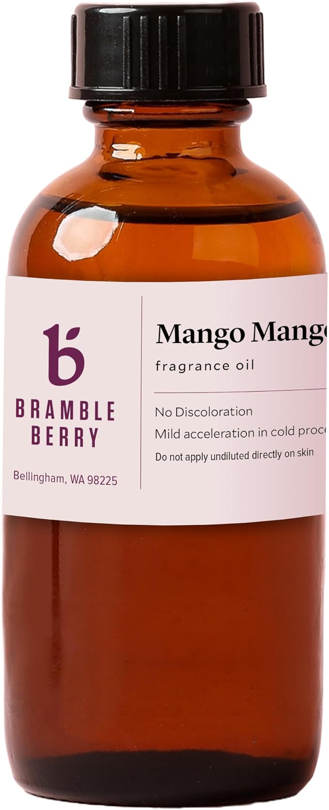 Bramble Berry Mango Mango Fragrance Oil 2 oz | Juicy Ripe Mango Scent for Soap Making, Candles, Lotion, Bath Bombs & Perfume | Skin Safe, Vegan, Paraben & Phthalate Free, DIY Craft Essential