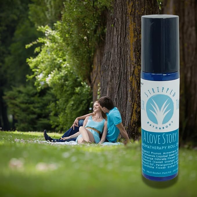 Stripped A LOVE STORY Essential Oil Roll On (12ml) | Couples, Massage, Self-Love Essential Oil Blend | All-Natural Aromatherapy for Romance and Passion