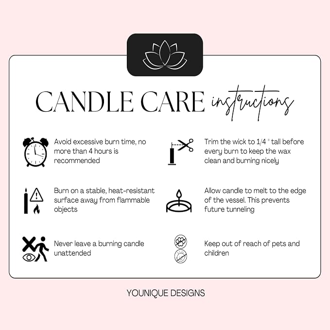 You Nique Designs Anxiety Gifts, Mental Health Relax Candle 8oz, Calming Candles for Anxiety - Relaxing, Thoughtful Present, Uplifting Gifts for Someone with Anxiety (Lavender & Vanilla)