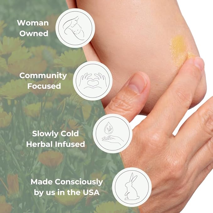 Ora's Amazing Herbal Lavender Salve Ointment with Lavender & Rosemary Essential Oils, Moisturizing Skin Balm & Hand Salve for Dry Skin, Soothing Massage Balm with Coconut Oil Calendula Comfrey, 1 oz