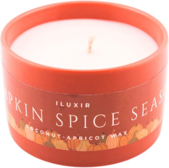 Pumpkin Spice Season Luxury Candle – Cinnamon Spiced Vanilla with Clove, Nutmeg & Buttercream – Handcrafted Vegan Coconut Wax, Phthalate-Free, Cruelty-Free – Cozy Fall Decor Tin Candle (5 oz.)