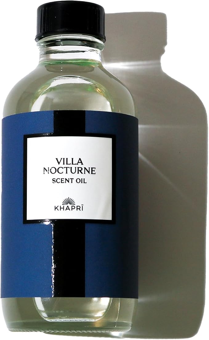 Hotel Inspired Home Perfume Collection - Villa Nocturne – Luxury Essential Oil Blend for Diffusers (150mL/5.1 Fl Oz) Aroma with Sage, Marine Notes & Cedarwood | Long-Lasting, Made in USA