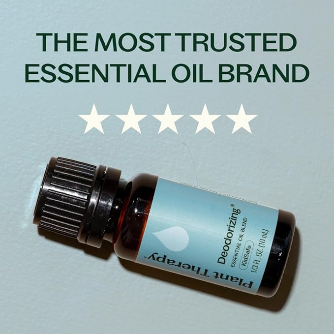Plant Therapy Deodorizing Essential Oil Blend, 10 mL (1/3 oz), Pure Essential Oils, Undiluted, Therapeutic Grade, Ideal for Household Cleaning & Deodorizing