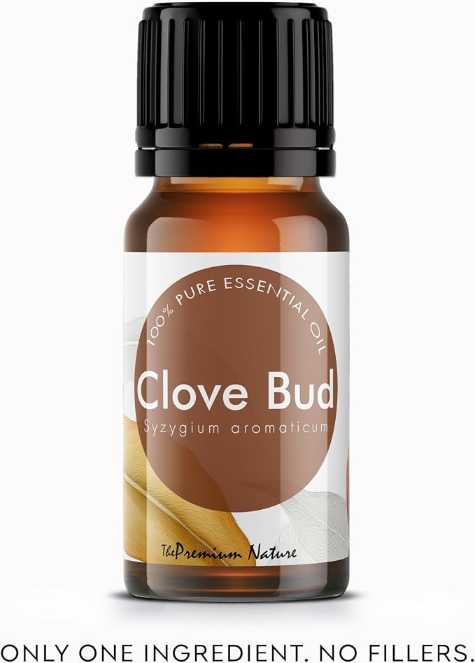 Clove Essential Oil for Teeth, Gums & Oral Care | Spicy, Earthy Scent | 100% Natural | for Hair, Skin & Candle Making, 0.34 fl oz