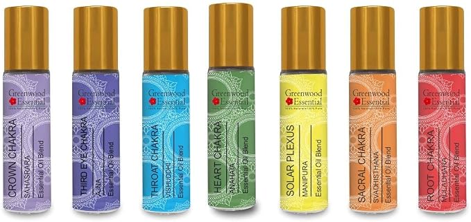Greenwood Essential 7 Chakra Natural Essential Oils Kit, 8ml(0.27) (Each)
