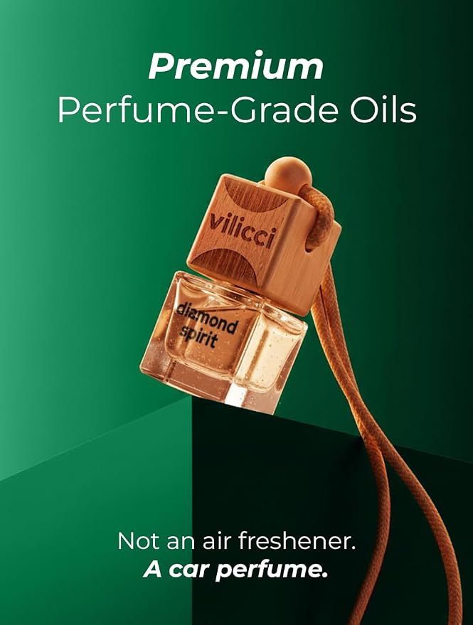Vilicci Diamond Spirit Car Air Freshener – Spicy Clean Car Fragrance & Odor Eliminator | Long-Lasting Car Diffuser | Vegan & Cruelty-Free Fragrance Oils | Premium Auto Perfume | Lasts up to 120 Days