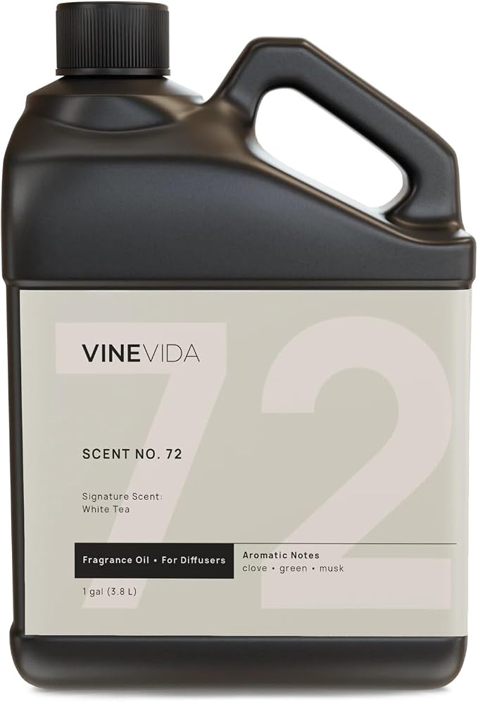 VINEVIDA White Tea Fragrance Oil for Cold Air Diffusers - (128 Fl Oz) - Essential Oils for Diffuser Oil Refill & Air Freshener Room Spray