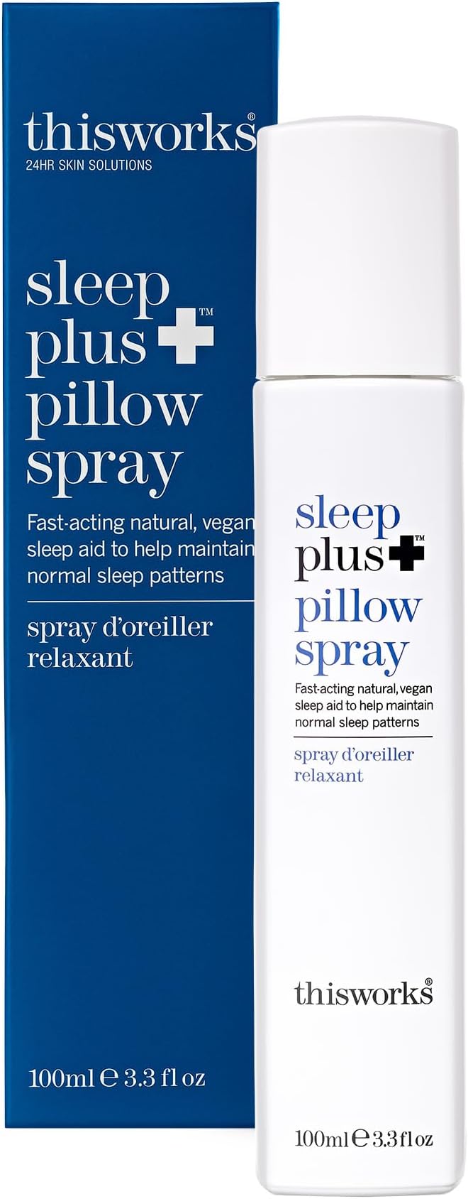 Thisworks sleep plus pillow spray Fast-Acting Natural Rest with Essential Oils of Lavender, Vetivert and Camomile, 100ml, 3.3 fl oz