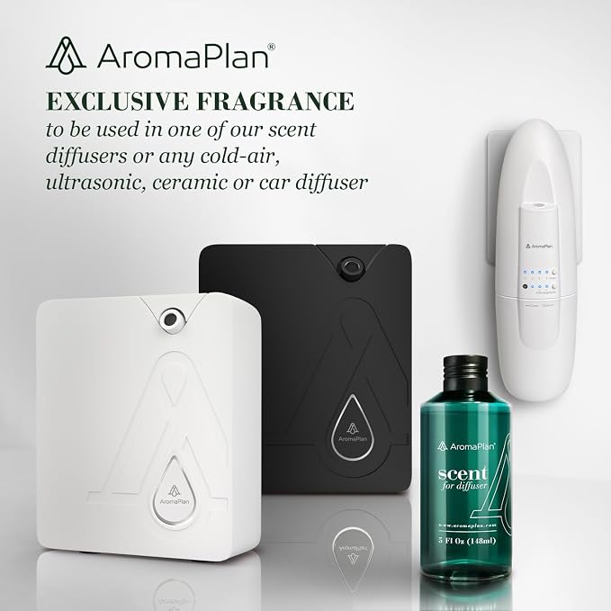 AromaPlan Hotel Scents Vanilla Birch 5 Fl Oz (148ml), Home Luxury Aroma & Hotel Fragrance Diffuser Oil- Hotel Diffuser Oil for Aromatherapy- USA Made, Bigger Bottle, Bolder Aroma & Longer Lasting
