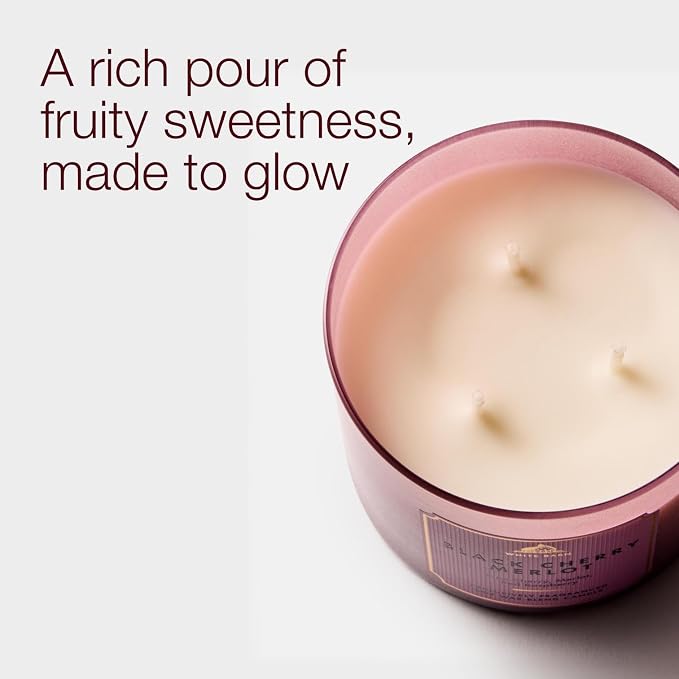 Bath & Body Works Black Cherry Merlot 3-Wick Candle - Scented Candle for At-Home Use - Long-Lasting, Room-Filling Fragrance - High Fragrance Oil Concentration - Soy Wax Blend - 2-Pack